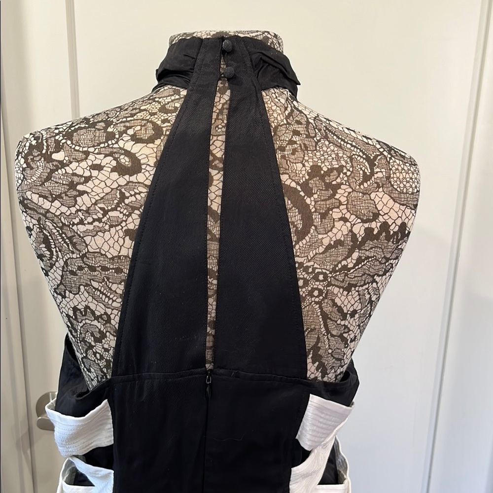 Anthropologie Maeve Elegant Black and White Women's Evening Dress - Picture 7 of 8